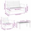 vidaXL Garten-Sofa-Set Natur Teak-Massivholz