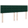 vidaXL Boxspringbett mit Matratze Dunkelgr&uuml;n 180x200 cm Samt