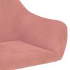 vidaXL Esszimmerstuhl Drehbar Rosa Samt