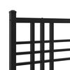 vidaXL Bettgestell mit Kopfteil Metall Schwarz 90x200 cm