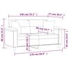 vidaXL 2-Sitzer-Sofa mit Kissen Creme 140 cm Mikrofasergewebe