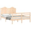 vidaXL Massivholzbett mit Kopfteil 140x190 cm
