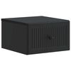 vidaXL Wandmontierter Nachttisch Schwarz 33 x 34,5 x 20 cm