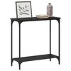 vidaXL Konsolentisch mit Regal Schwarz Eichen-Optik 75 x 30.5 x 75 cm