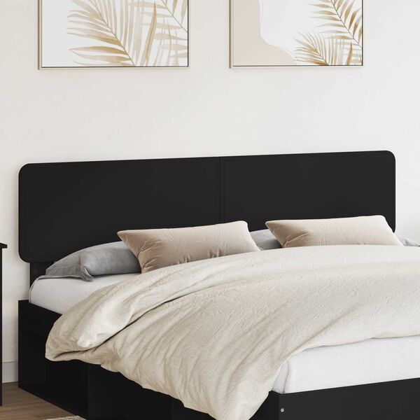 vidaXL Kopfteil Schwarz Eichen-Optik 200 cm Holzwerkstoff
