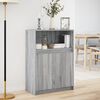vidaXL Sideboard mit LED Grau Sonoma 72x34x100 cm Holzwerkstoff