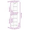 vidaXL Highboard Hochglanz-Wei&szlig; 34,5x32,5x180 cm Holzwerkstoff