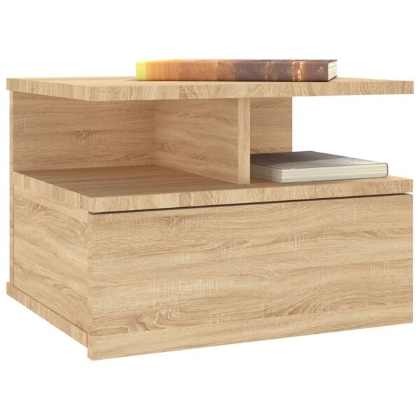 vidaXL H&auml;ngender Nachttisch Sonoma-Eiche 40x31x27 cm Holzwerkstoff