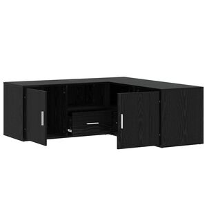vidaXL Eckschrank Schwarze Eiche 200 x 40 x 45 cm Holzwerkstoff