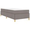 vidaXL Bettrahmen mit Matratze Taupe 100 x 200 cm Stoff