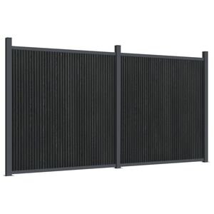 vidaXL Zaunelement Grau 353x186 cm WPC