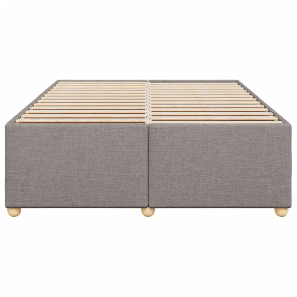 vidaXL Bettgestell ohne Matratze Taupe 160x200 cm Stoff