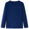Kinder-Langarmshirt Marineblau 128