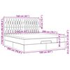 vidaXL Ottoman-Bett mit Matratze & LEDs Dunkelgrau 160x200 cm Stoff