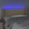 vidaXL LED Kopfteil Creme 93x16x78/88 cm Stoff