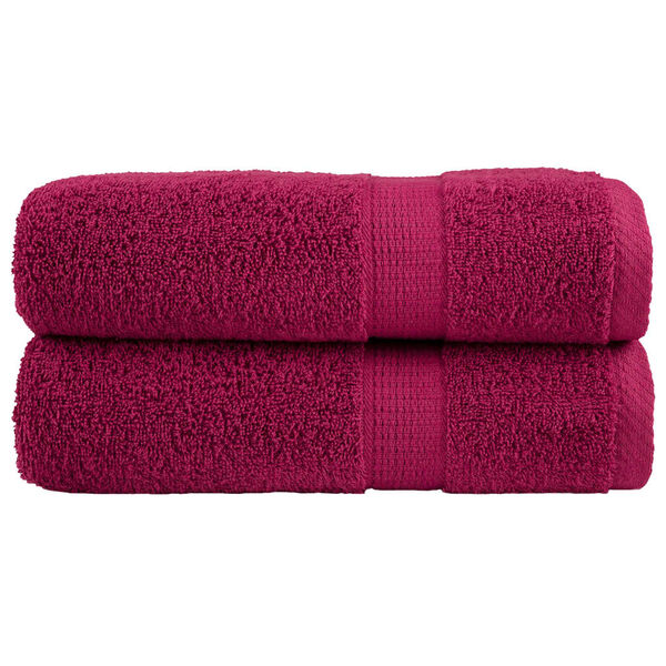 vidaXL Premium-Badet&uuml;cher SOLUND 2 Stk. Bordeaux 100x150cm 600 g/m&sup2;