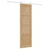 vidaXL Schiebet&uuml;r Braun 61 x 198,5 cm Massives Kiefernholz