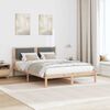 vidaXL Bettrahmen Dunkelgrau 150 x 200 cm Massives Kiefernholz