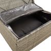 vidaXL Garten-Ecksofa 6 Stk. Grau 57x57x56 cm Poly Rattan