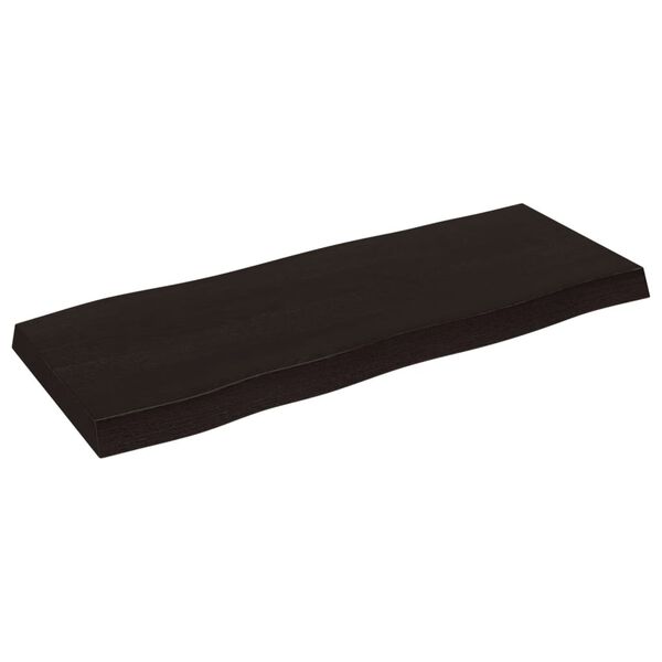 vidaXL Tischplatte 100x40x(2-6) cm Massivholz Behandelt Baumkante