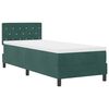 vidaXL Boxspringbett mit Matratze Dunkelgr&uuml;n 80 x 200 cm Samt