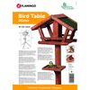 FLAMINGO Vogel-Futterhaus mit St&auml;nder Mimir 44x30x123 cm Natur