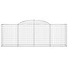 vidaXL Gabionen mit Hochbogen 9 Stk. 300x50x100/120cm Verzinktes Eisen