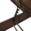 vidaXL 3-tlg. Sonnenliegen-Set mit Auflage Braun Poly Rattan