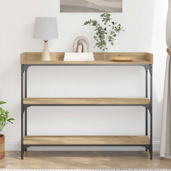 vidaXL Konsolentisch mit Regal Artisan-Eiche 100 x 30 x 80 cm