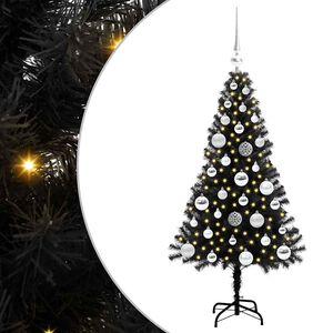 vidaXL Weihnachtsbaum Schwarz 120 cm PVC