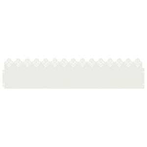 vidaXL Rasenkanten 10 pcs Wei&szlig; 103 x 0,05 x 22 cm Stahl