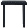 vidaXL Garten-Beistelltisch Schwarz 40&times;40&times;40 cm Poly Rattan