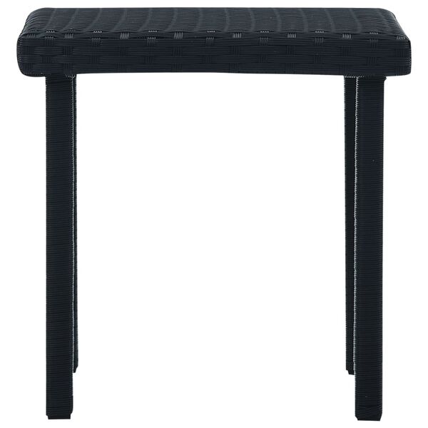 vidaXL Garten-Beistelltisch Schwarz 40&times;40&times;40 cm Poly Rattan