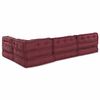 vidaXL Modulares Sofa 4 pcs Kastanienbraun Stoff