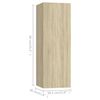 vidaXL TV-Schrank Sonoma-Eiche 30,5x30x90 cm Holzwerkstoff