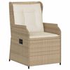 vidaXL 5-tlg. Garten-Lounge-Set mit Kissen Beige Poly Rattan