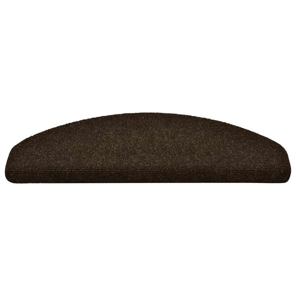 vidaXL Stufenmatten Selbstklebend 10 Stk. 65x21x4 cm Braun Halbrund Gro&szlig;