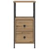 vidaXL Nachttische 2 Stk. Artisan-Eiche 34x35,5x70 cm Holzwerkstoff