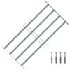 vidaXL Fenstergitter Verstellbar mit 4 Querst&auml;ben 700-1050 mm