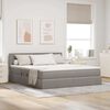 vidaXL Aufbewahrungsbett mit Matratze Taupe 180 x 200 cm Holzwerkstoff