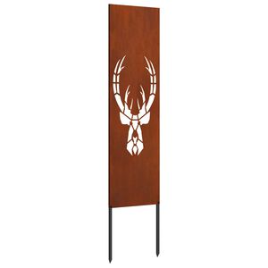 vidaXL Garten Sichtschutz-Leinwand Rostig 32 x 140 cm Wetterfeststahl
