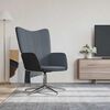 vidaXL Relaxsessel Dunkelgrau Samt und PVC