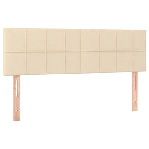 vidaXL Kopfteile Creme 144x5x78/88 cm Stoff