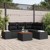 vidaXL Gartensofa-set mit Speicher 5 pcs Schwarz Poly-Rattan