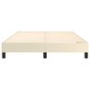 vidaXL Boxspringbettgestell Creme 140x200 cm Kunstleder