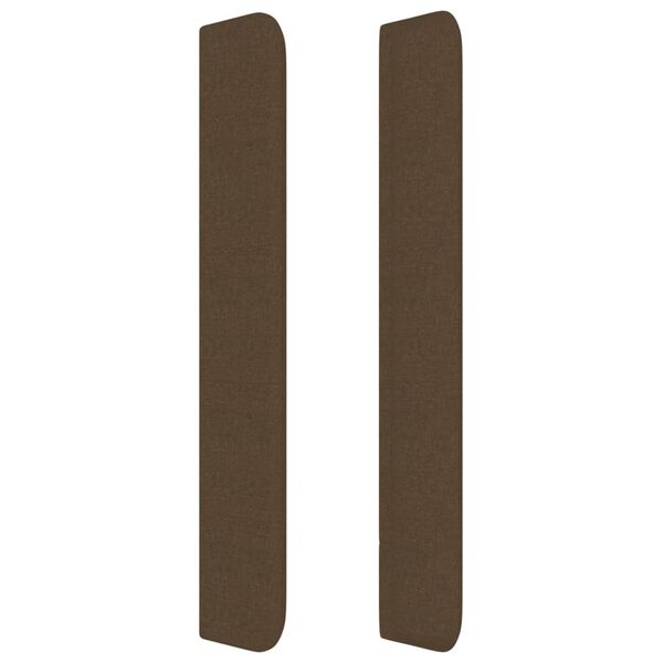 vidaXL Kopfteil mit Ohren Dunkelbraun 93x16x118/128 cm Stoff