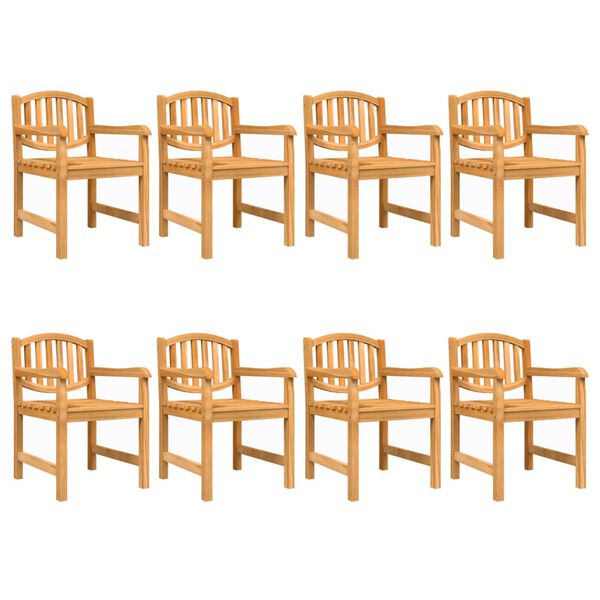 vidaXL Gartenst&uuml;hle 8 Stk. 58x59x88 cm Massivholz Teak