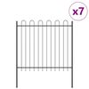 vidaXL Gartenzaun BOXTEL 7 stk. 11,9 x 1,5 m Pulverbeschichteter Stahl