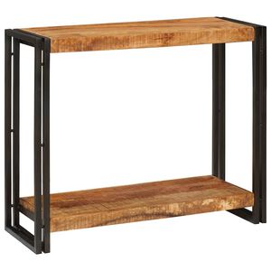vidaXL Konsolentisch mit Regal Braun 90 x 33 x 75 cm Massivholz Mango