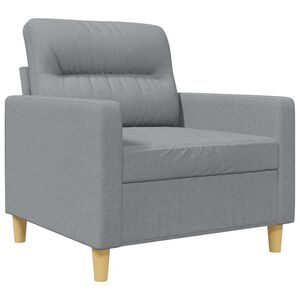 vidaXL Sofasessel Hellgrau 60 cm Stoff